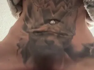 Nastasia_ink: Horny MILF with Hairy and Pierced Pussy Masturbates with Big...