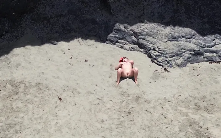 Emma Voyeur: Naked Beauty on Beach - Drone POV Erotic Relaxation