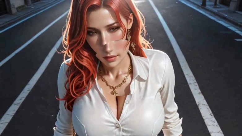 Waifu hentai narrated: Seorang Superhuman Si rambut merah melarikan diri dari makmal rahsia...
