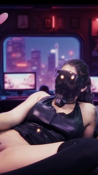 Fata delicioasă Cyberpunk Astrid comandă un vibrator Cyber și se bucură de el până când glitches!