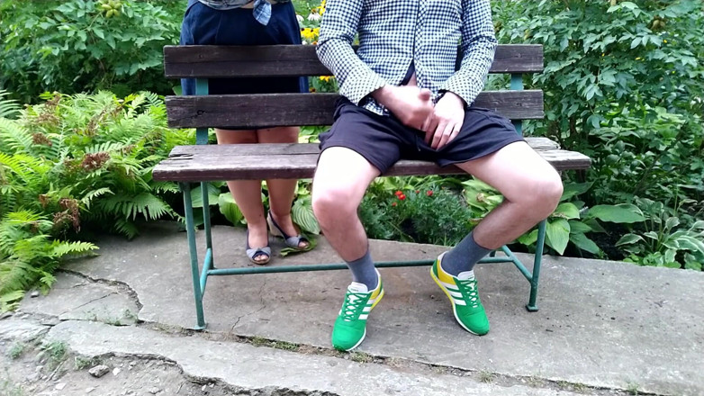OurFetishLife: Hot natural breasted MILF milks me in the park