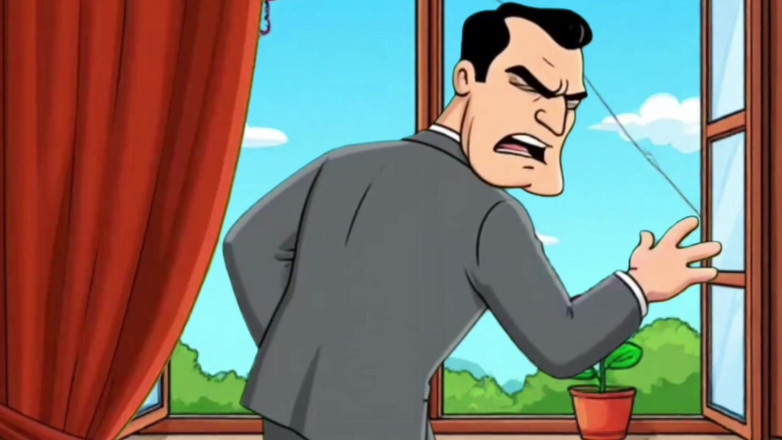 Octopussy Lovers Club: Aldatılan koca, karısının sevgilisiyle aldattığı için öfkeli. Karikatür