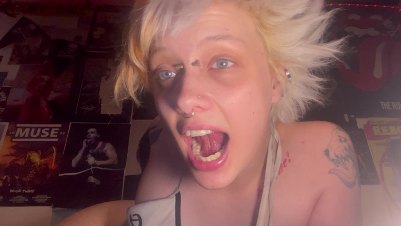 Glitterqueen1999: Got dziewczyna bez makijażu usta wycieczka! Zęby języka 