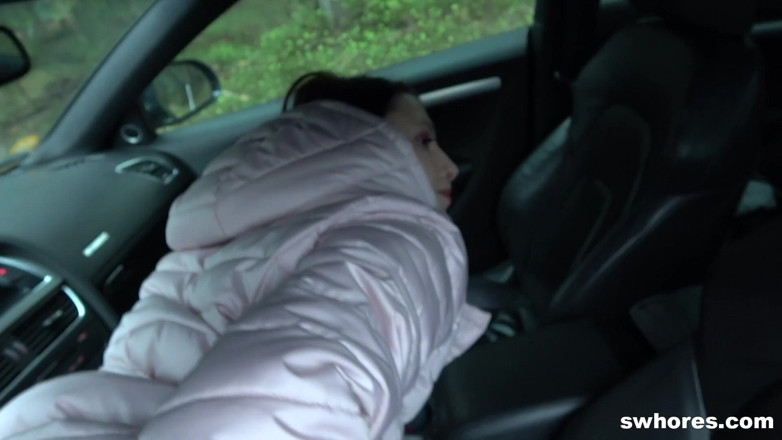 Swhores: Nasty Street Slut Tasting Fresh Cum by Swhores