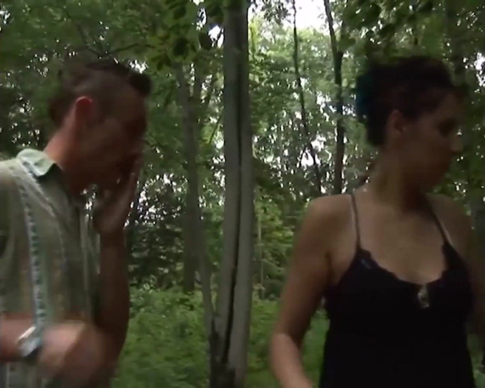 German amateur - 100% German hardcore videos: Brunette milf fucked until cumshot in the forest