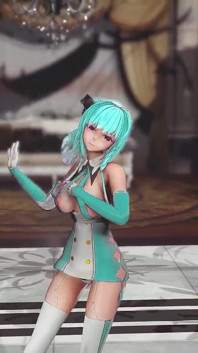 Saint Louis Hentai Undress Dance Azur Lane Wiggle Wiggle Big Boobs Mmd 3D Clear Blue Hair Color Edit Smixix