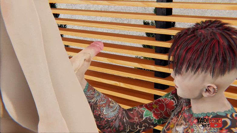Yaoitube: Yaoi - kille med en helt tatuerad kropp ger en twink...