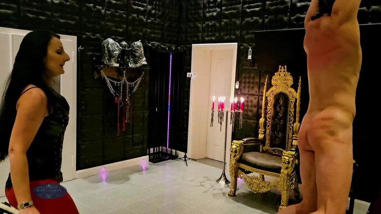 Kinky Castle: Mistress Luciana Hung up Extreme Single Tail Whipping Part1