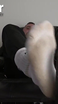 POV Sockjob with Dirty White Socks