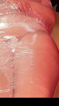 Female Slave Training - Day 20/28 - Foil Wrapped and Obliged to Orgasm with Hot Wax Dripping on Her Pussy