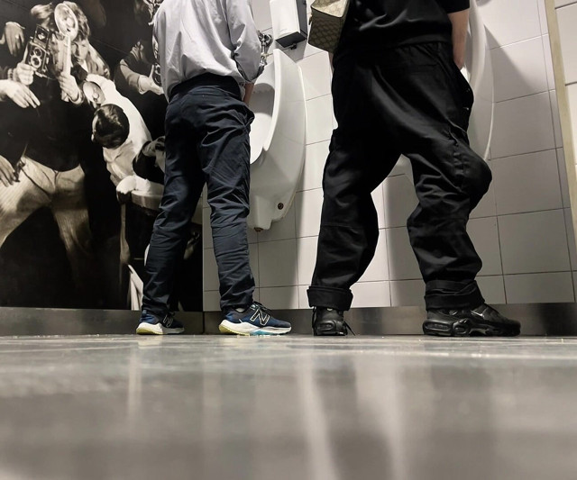A Day at the Shopping Center's Public Toilets (AmateurBoysPissing)