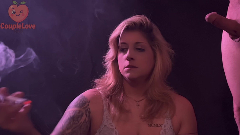 CoupleLove91783: Smoking Slut Sucks Cock - Smoking Fetish Blowjob