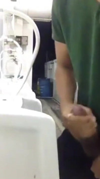 Excited Behind the Bathroom