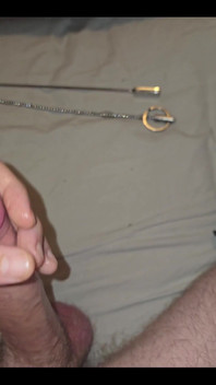 Horny Cocksounding with S Massive Rod!