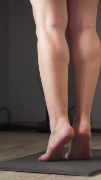 Watching Teen Calves At Standing Desk