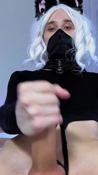Sissy Femboy Rides a Dildo and Fucks Herself in the Ass Until She Cums
