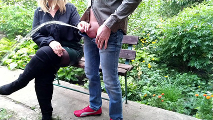 Thumbnail of Naughty MILF is horny enough to do it outdoor