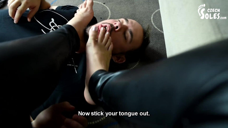 Czech Soles - foot fetish content: Фут-фетиш рабыня для ее вонючих носков и ступней