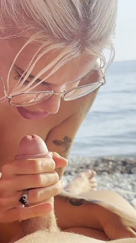 I Like It When a Girl Plays with My Cock on the Beach-giving Me a Blowjob and a Handjob by the Seaside