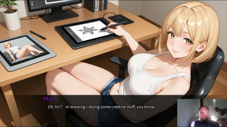 Sex game gamer: 거유 친구와 새로운 지인의 시작