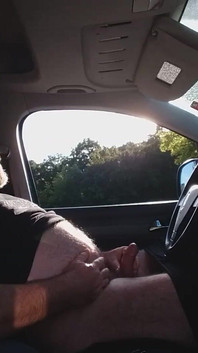 Jerking off in the Car