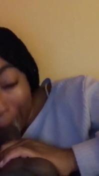 The Happiest Time Is When I Have His Big Black Dick in My Mouth Like and Subscribe Throat Goat
