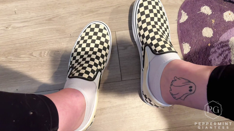 Peppermint Giantess: Tiny POV: Shoe-bound Tiny Gets the Full Giantess Treatment Socked,...