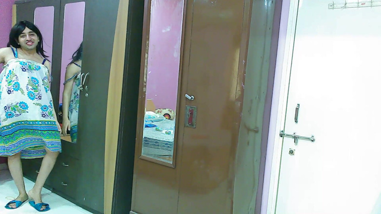 Cute & Nude Crossdresser: Sweet Sissy Crossdresser Femboy Sweet Lollipop, Pissing, Drinking, and Showering