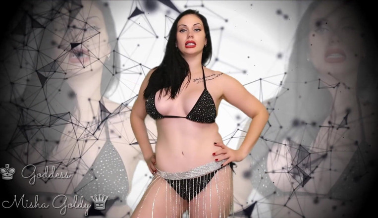 Goddess Misha Goldy: No se corre para mi drone masturbándose! ¡Solo bromear, sacudirse y...