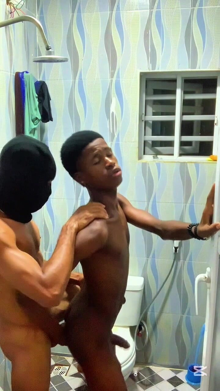 BLACKSHOOTERR: Young Boy Got Fucked in..bathroom, Livingroom and Kitchen