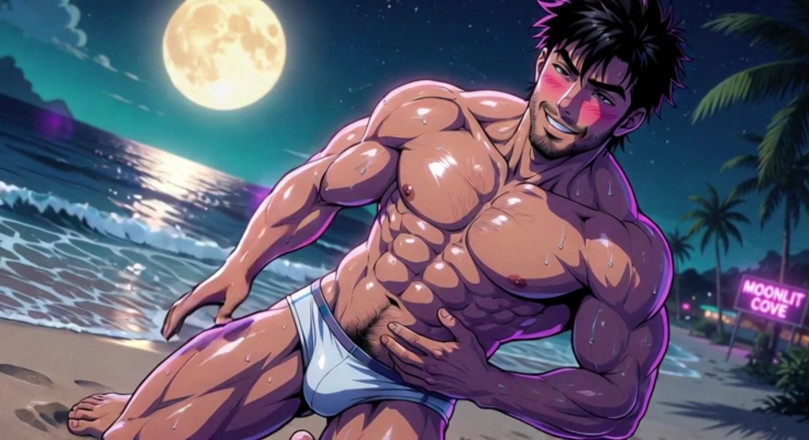 Erotic Man: Ai Muscle Hunks na pláži