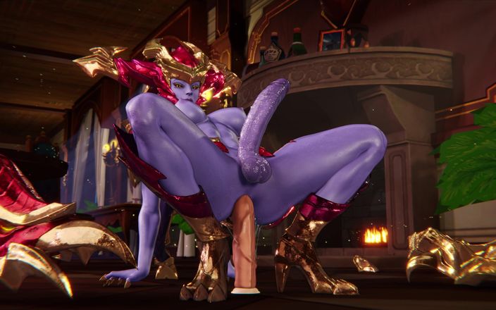 Futa Fantasy 3D: 3D Futanari shyvana lol肛交假阳具和射液