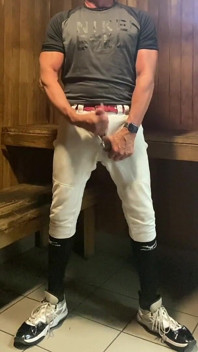 Jacked Baseball Player Jockdad87 Edges in the Sauna Again