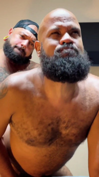 Bearded Stepfather Getting Fucked and Cumming with Tattooed Bear.