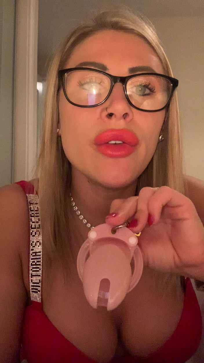 CALLIE ROKS: Little Cock Chastity Cage