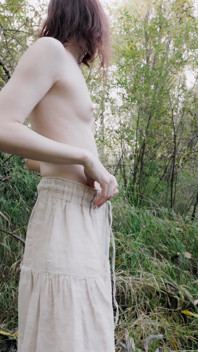 Stripping & Cumming in the Woods
