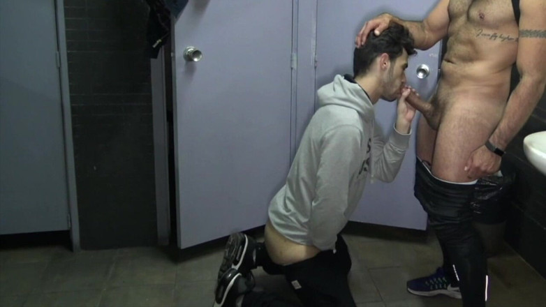 YOUNG FUCKED BY OLDER: Fucked Raw in Public Toilets