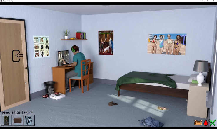 EroticKrisso: Shoretown saga-巨大的奶子胖美女毛茸茸的阴户性交