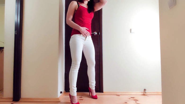 Adele Amber: Los jeans blancos están mojados,,,,,