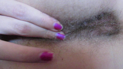 Cuteblonde666: Close up hairy asshole teasing and fingering