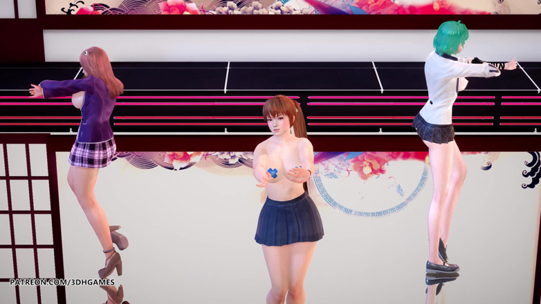 3D-Hentai Games: [MMD] Honoka si cewek jalang bertopeng honoka, katsumi, tamaki. Tarian...
