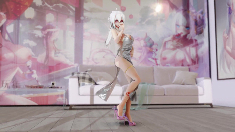 MikuMotion: Iu-lila šaty striptýz busty