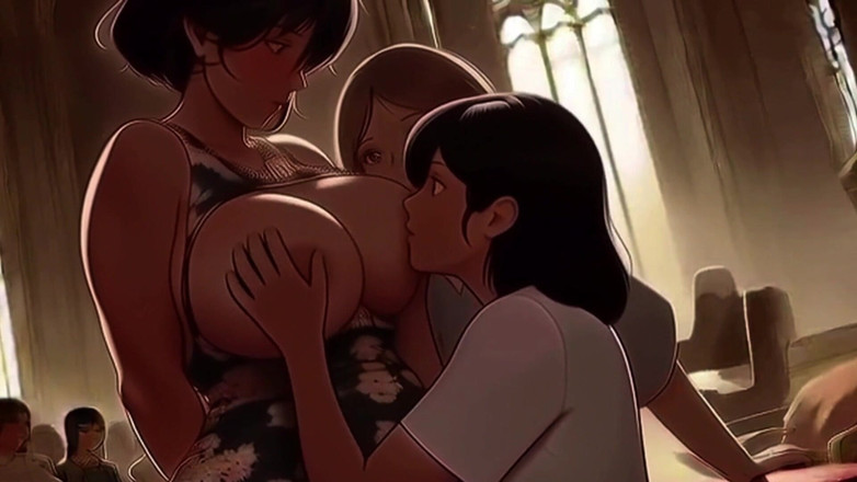 Spicy Toons: Большие натуральные молочные церковные сисечки