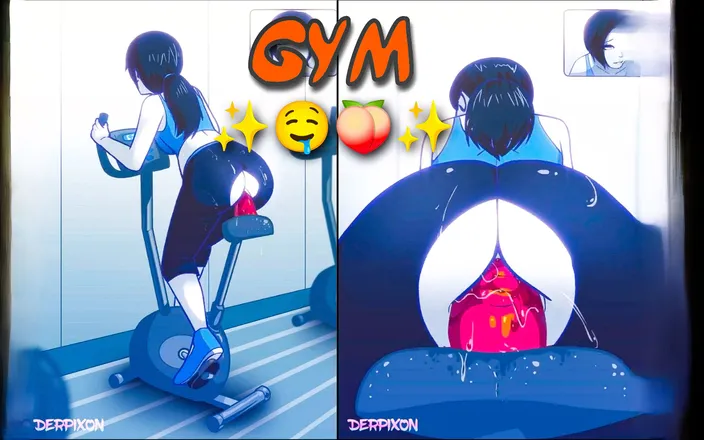 AiLust: Hardcore Pussy Exercise in Gym Cummed All Over. Derpixon