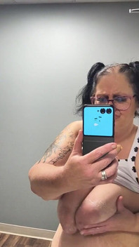 Saggy Soapy Tits Rubbing Her Clit Thumping