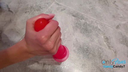 SandyCandyVip: Das cowgirl des rosa dildos