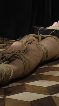 Nicky Tickling Roped Floor