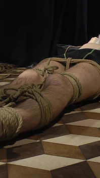 Nicky Tickling Roped Floor