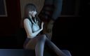 X Hentai: Une belle secrétaire séduit son patron à grosse bite noire - animation 3D 272