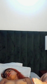 Red Haired Petite Girl Masturbates on Camera